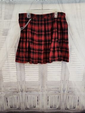 Romwe Plaid Skirt